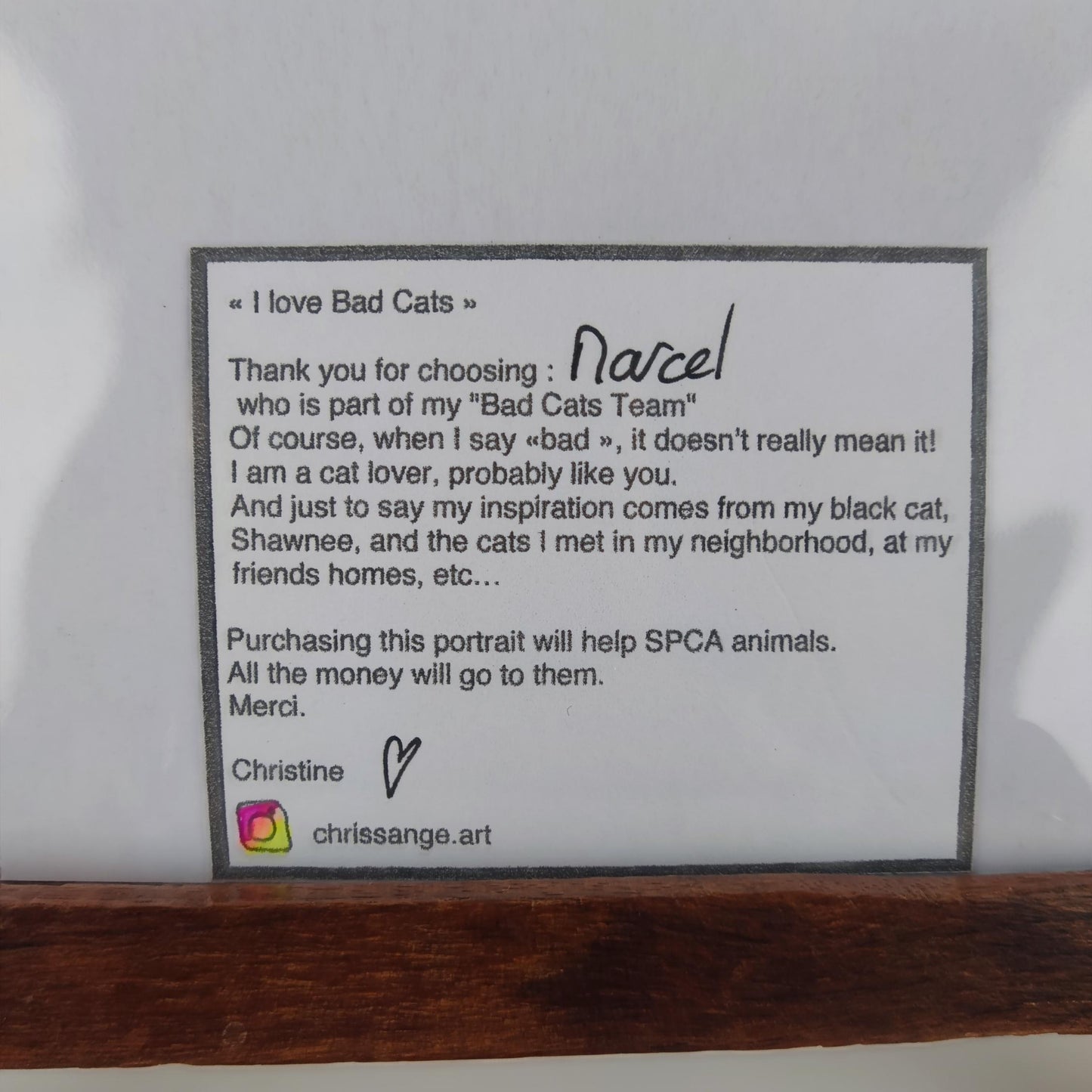 Christine Nivet - Marcel Cat Artwork