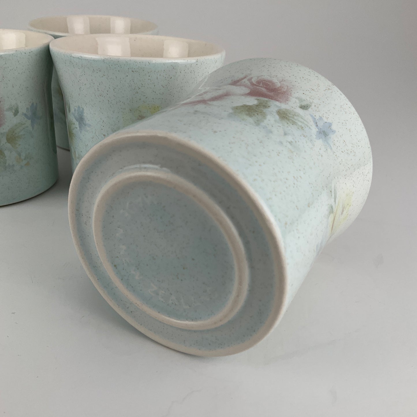 Crown Lynn - Antique Rose 8 Piece Cup & Saucer Set