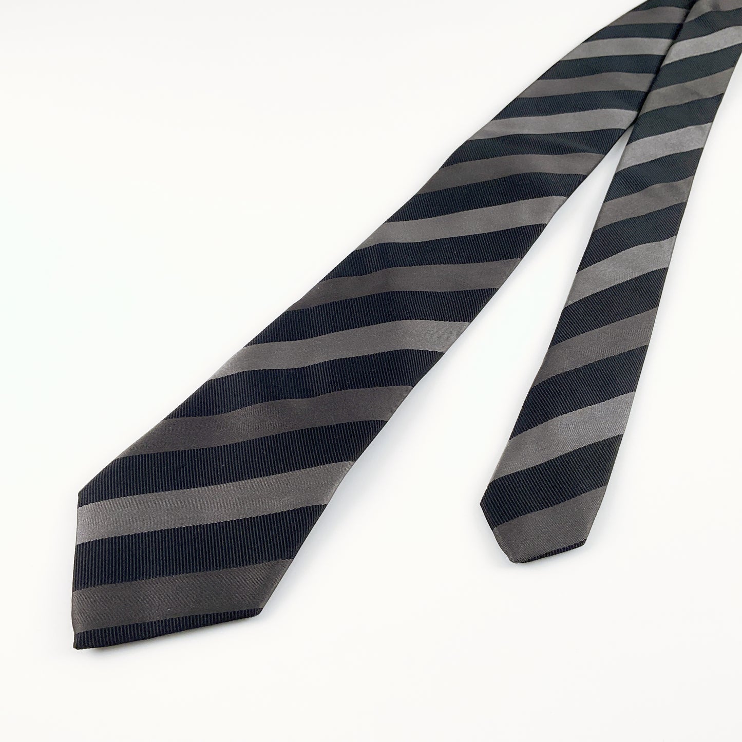 Barkers - Gray Stripe Silk Tie
