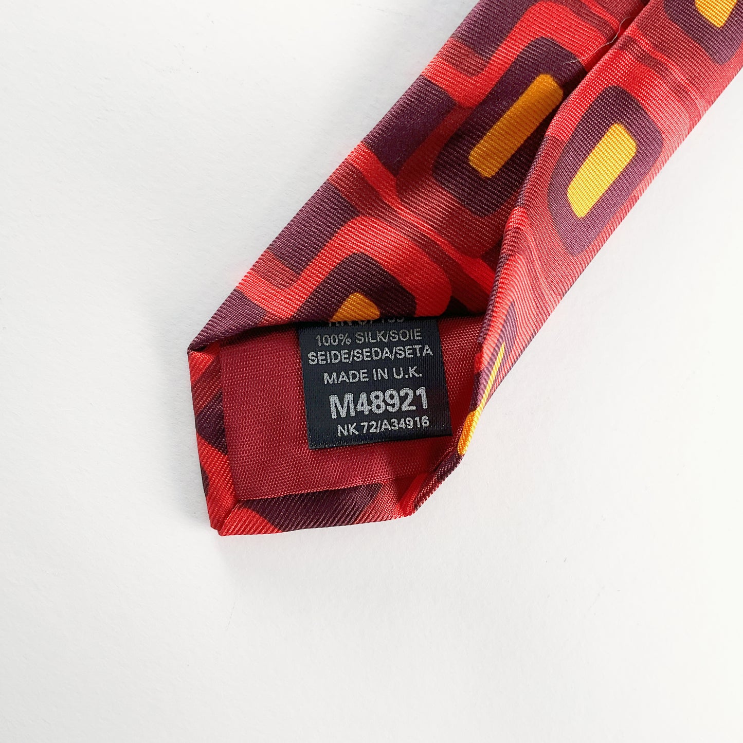 Next - Red Geometric Tie