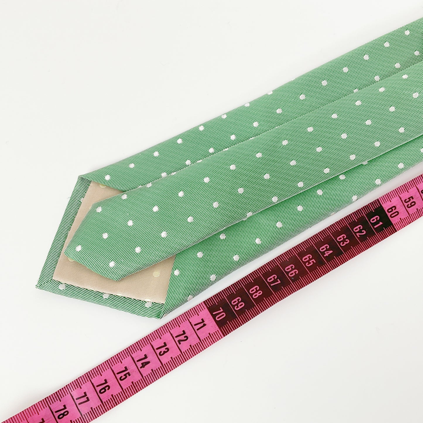 3 Wise Men - Green Polka Dot Silk Tie