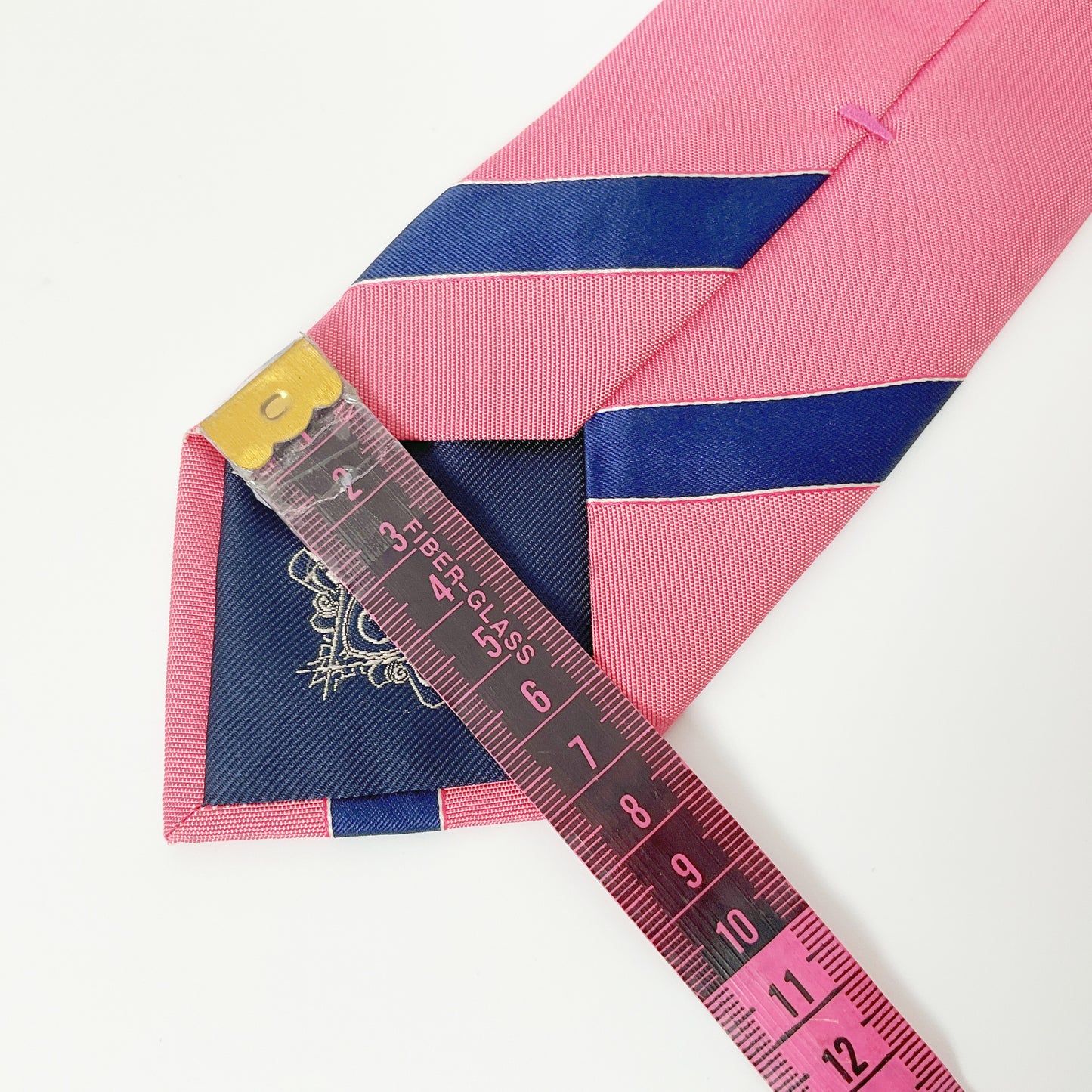 WORKING STYLE - Pink Diagonal Stripe Silk Blended Tie