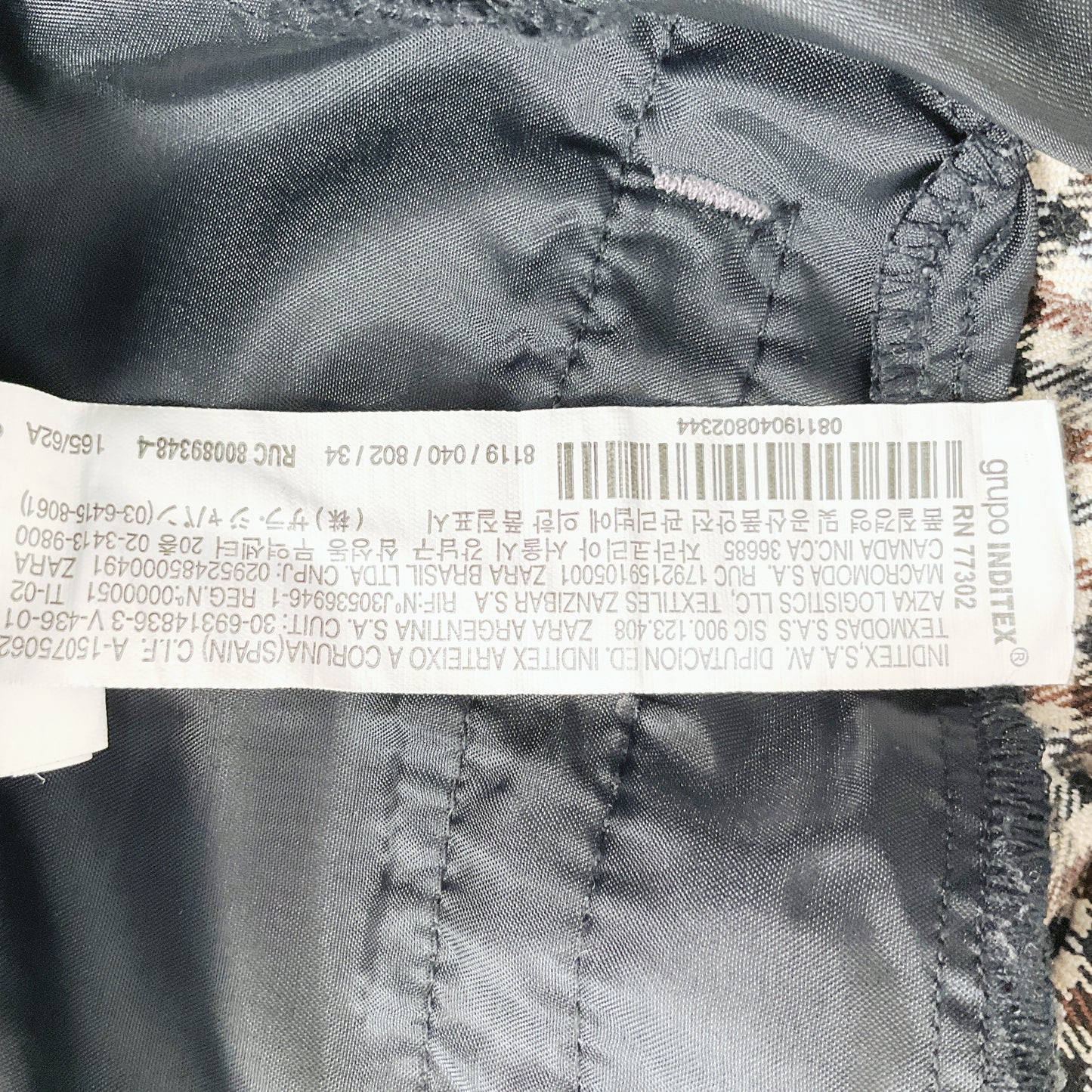 Zara - Houndstooth Pattern Pants
