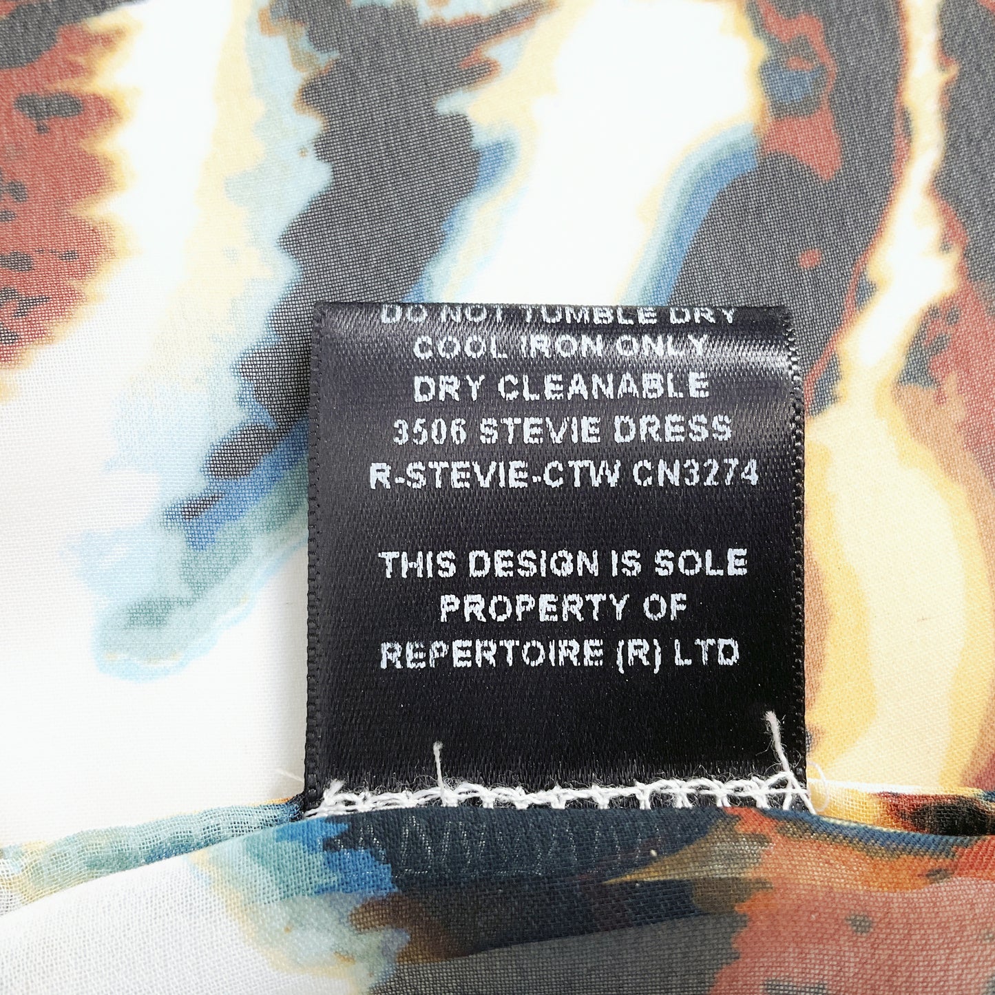 Repertoire - Abstract Print Draped Dress – NZ Made, Size 12