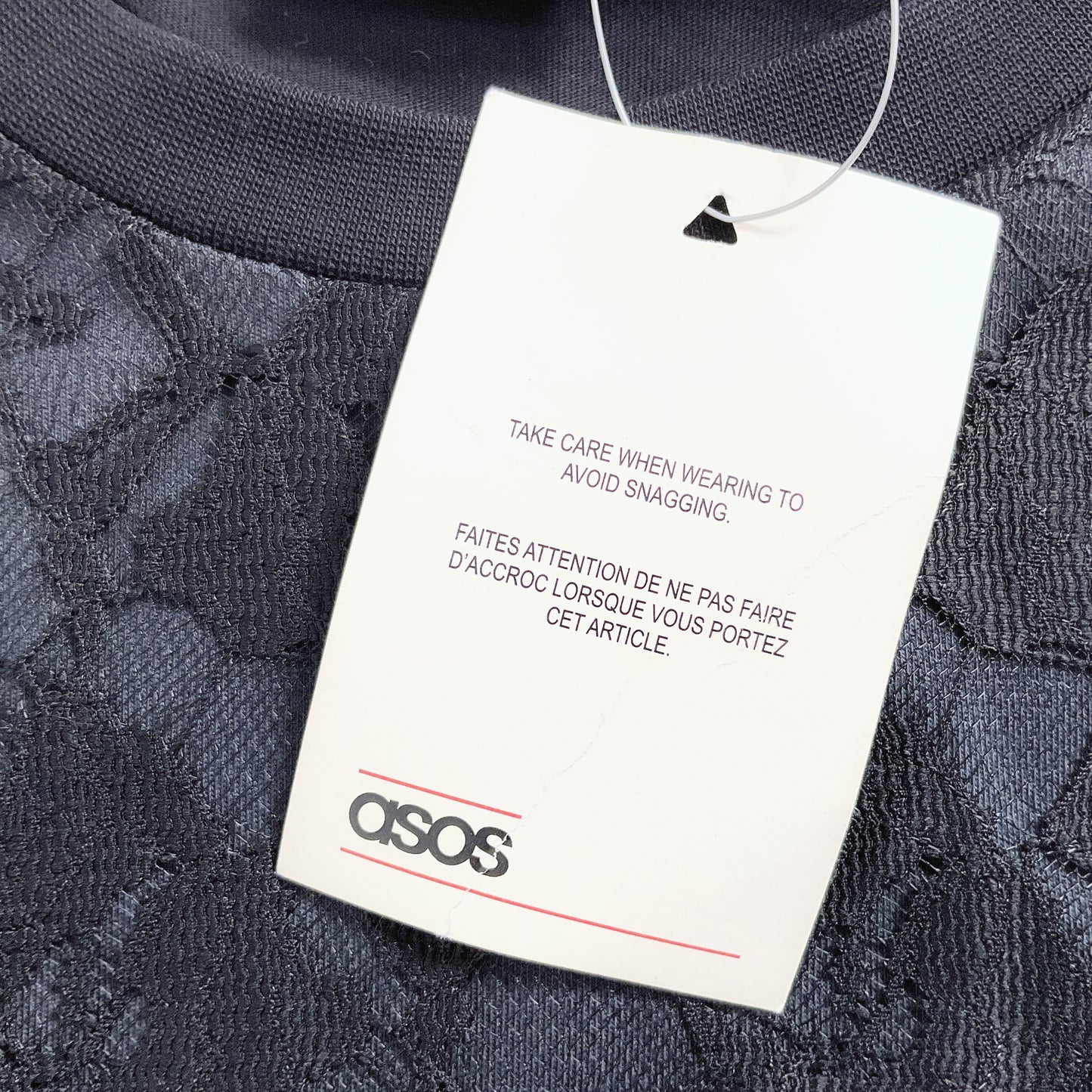 ASOS - Black Long Sleeve Top with White Stripes