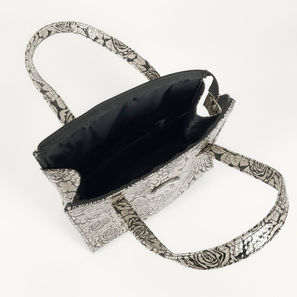 Mondo - Rose Elegance: Embossed Floral Tote Bag