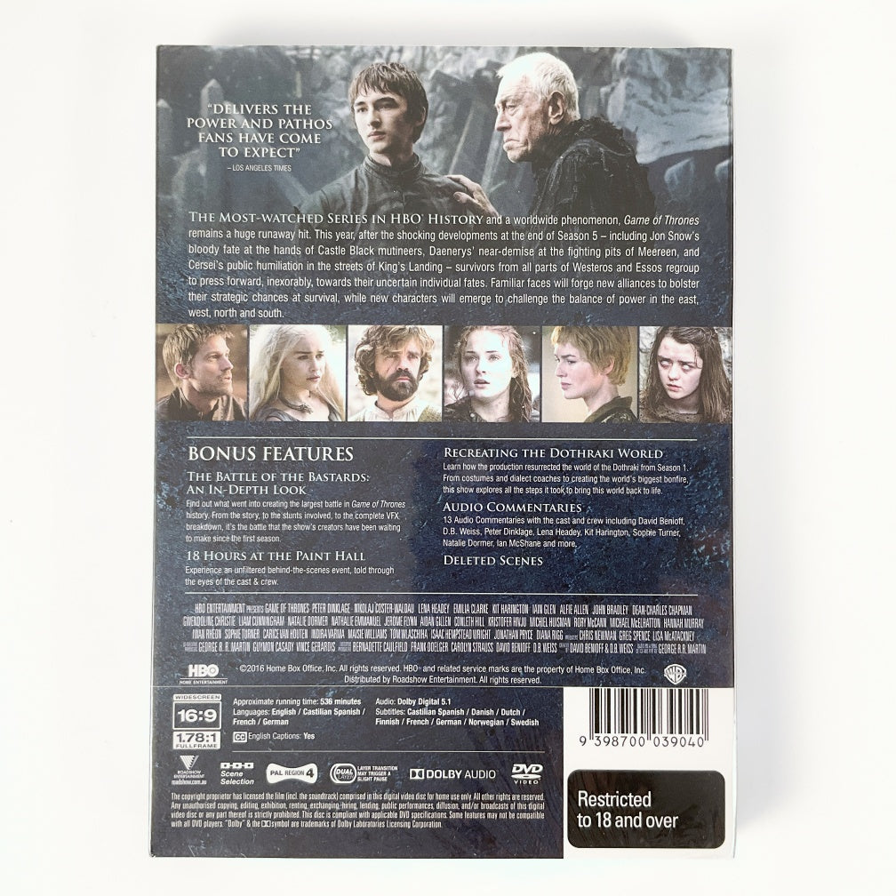 Game of Thrones 6 season full DVD set