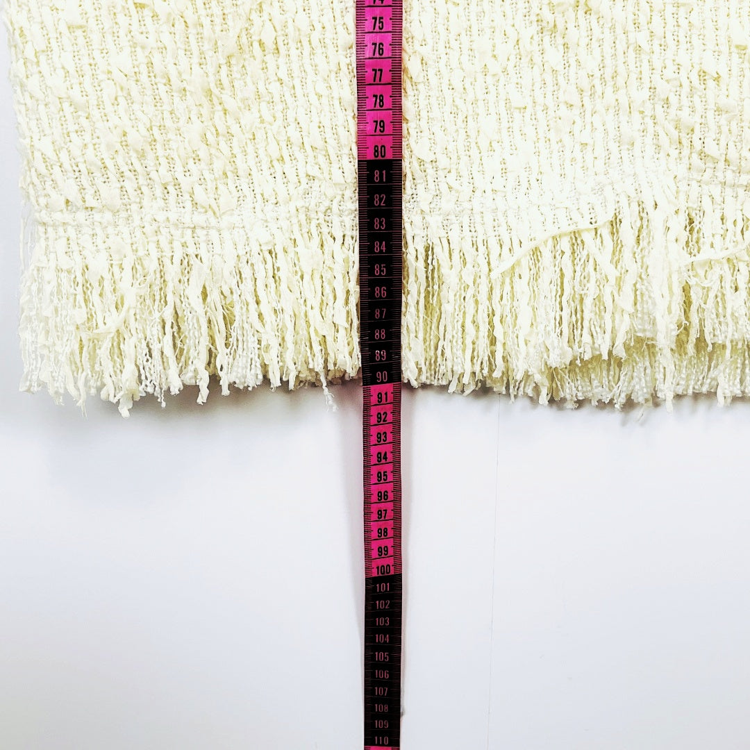 TYD - Sleeveless Fringe Hem Textured Shift Dress