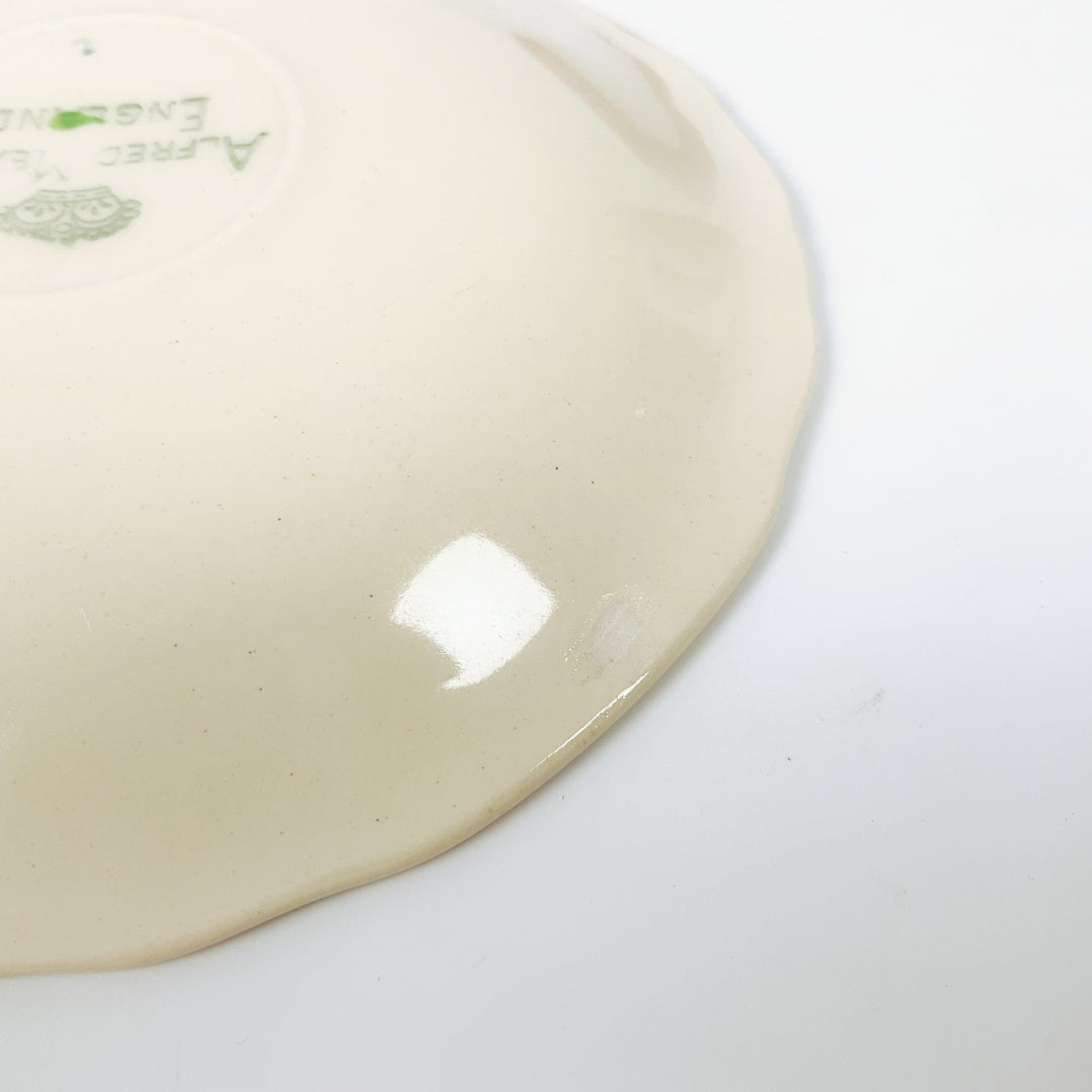 Vintage Alfred Meakin Bunny-Themed Ceramic Saucer with Pastel Illustrations