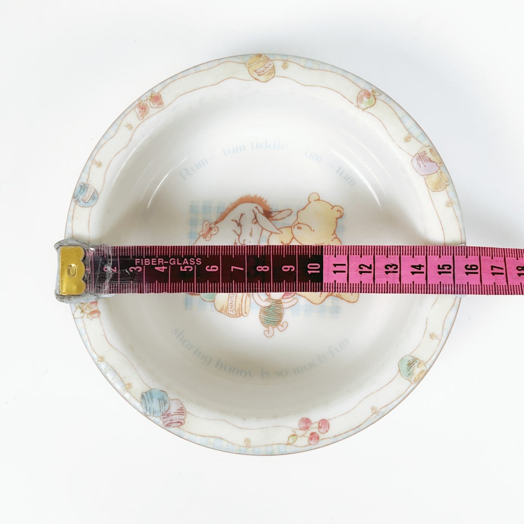 Disney Winnie the Pooh & Eeyore Ceramic Child's Bowl-Vintage Collectible Dish