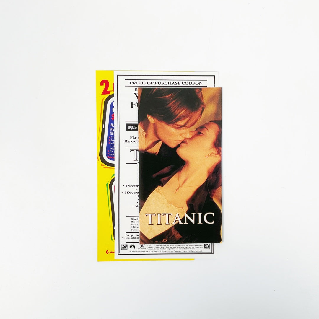 Titanic VHS Video Collectors Box Edition with 35mm Film Cell & 8 Collector Cards
