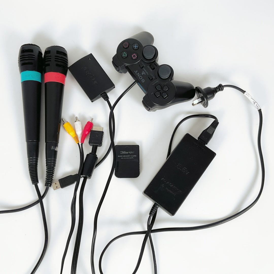Sony - PlayStation PS2 Console & 5 SingStar Games Bundle