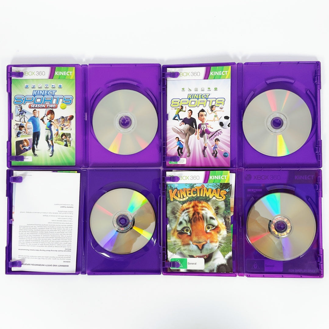 Xbox 360 E 4GB + Kinect Sensor + 4 Kinect Games + Wireless Controller Bundle