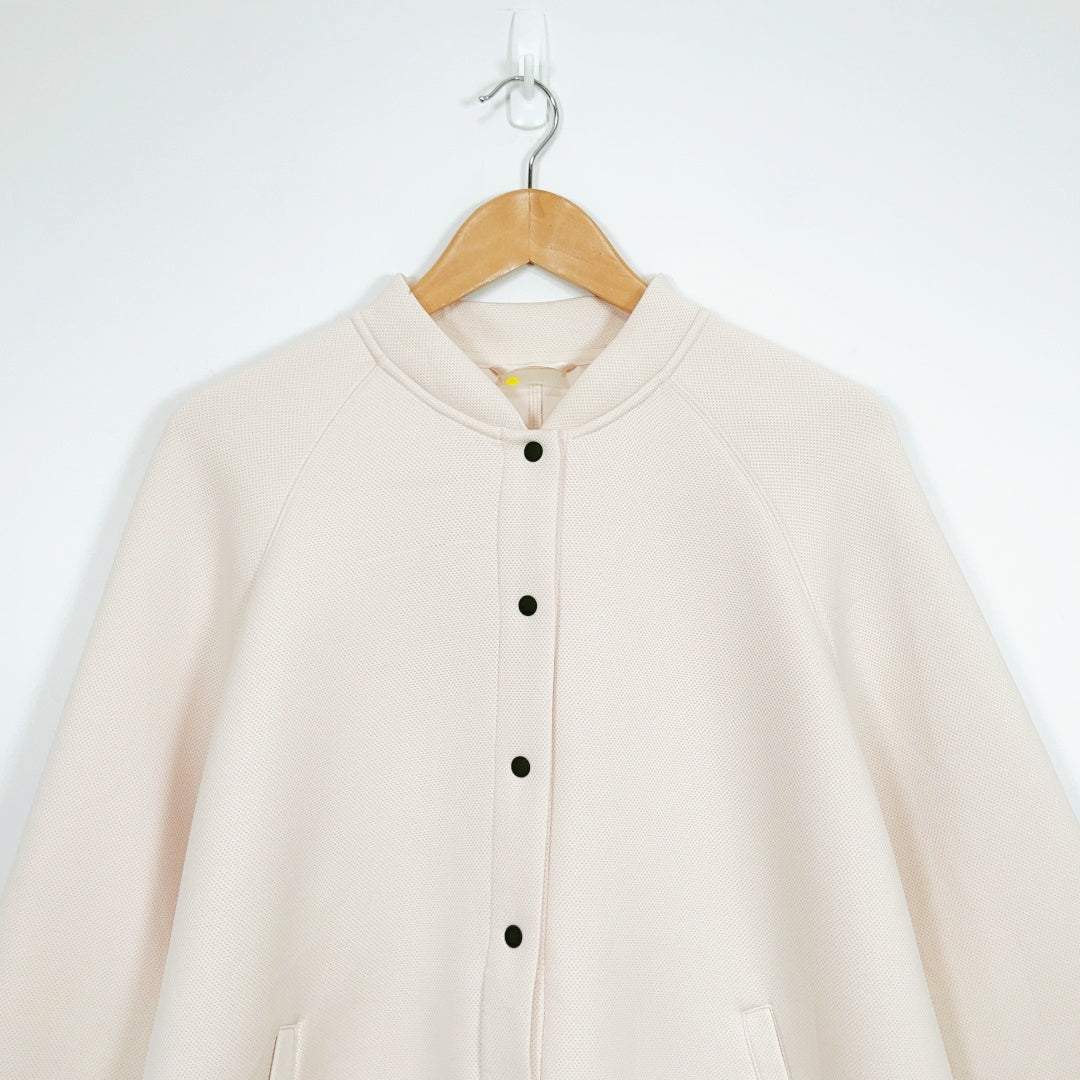 Zella - Pale Pink LS Snap Front Bomber Jacket