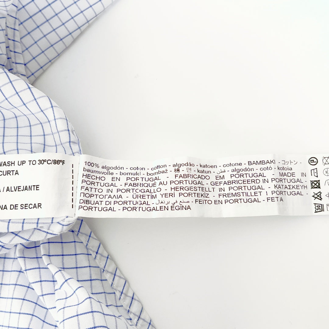 Zara - Slim Fit Light checked 100% Cotton Shirt