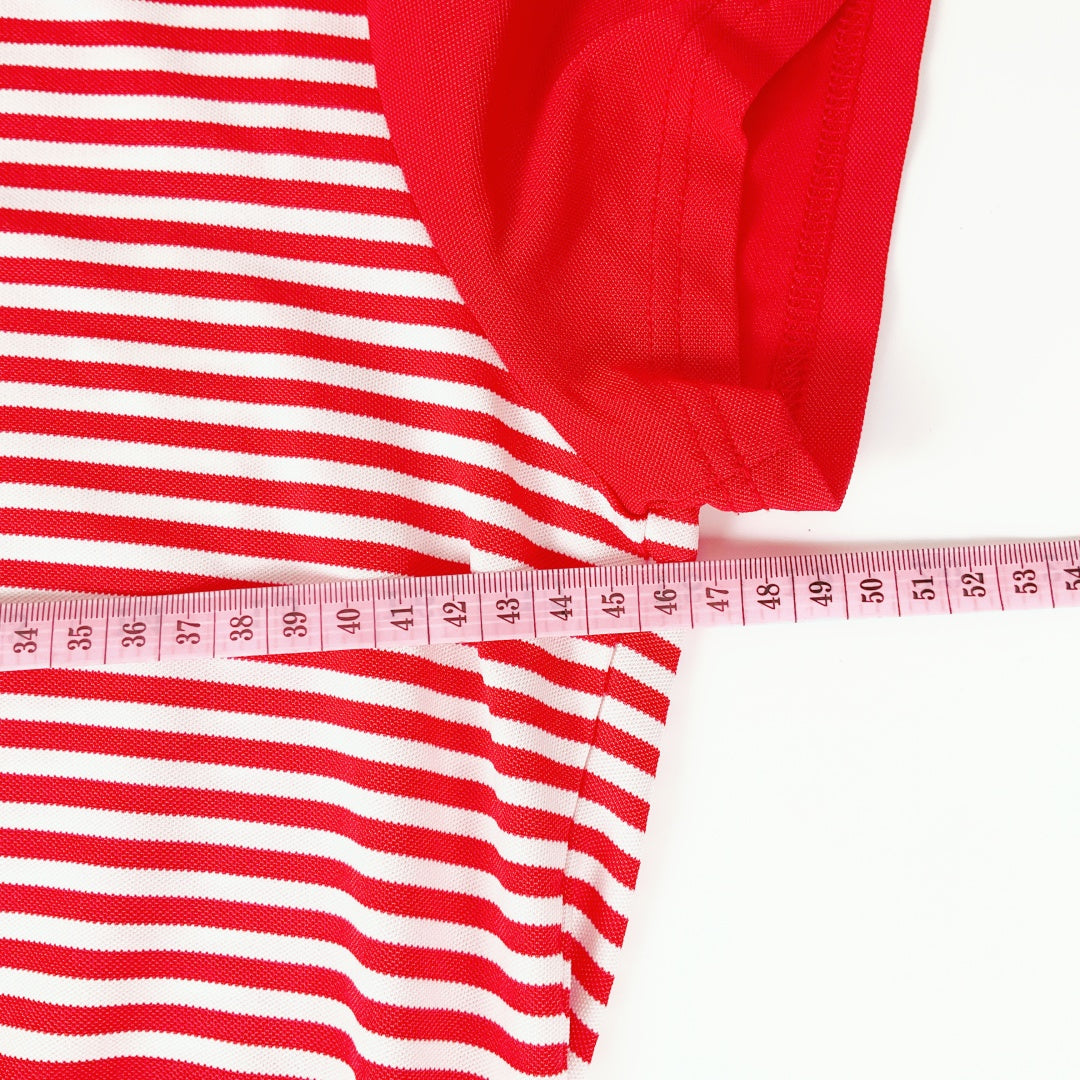 LALA'C Golf Collection - Red & White Stripe Polo