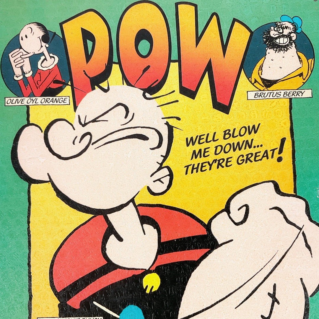 Popeye “POW” Fruit Punches Vintage-Style Metal Advertising Poster