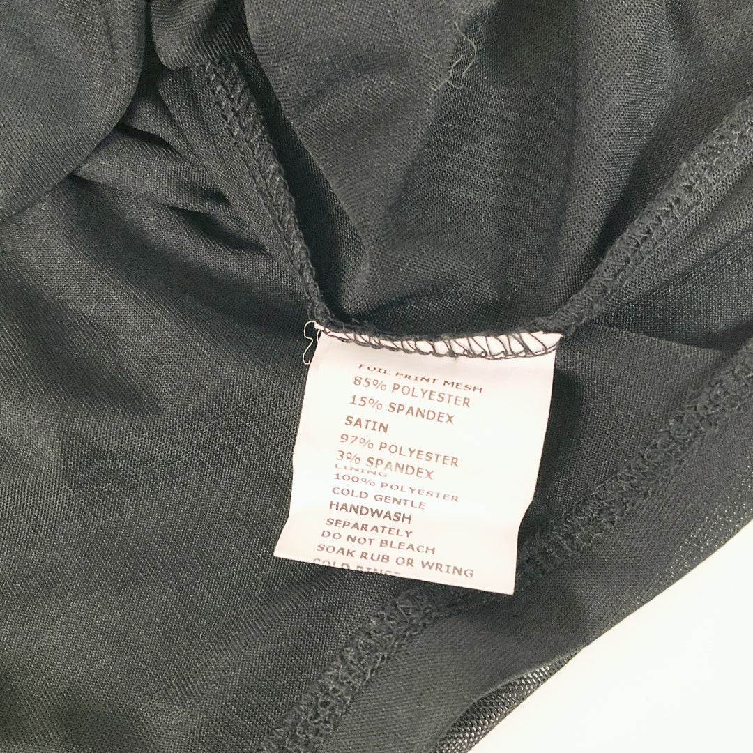 Pagani Black Mesh Ruffle Top – Size 8