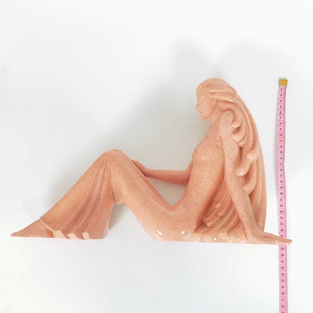Decorative Seated Female Figure Sculpture (Flowing Dress)