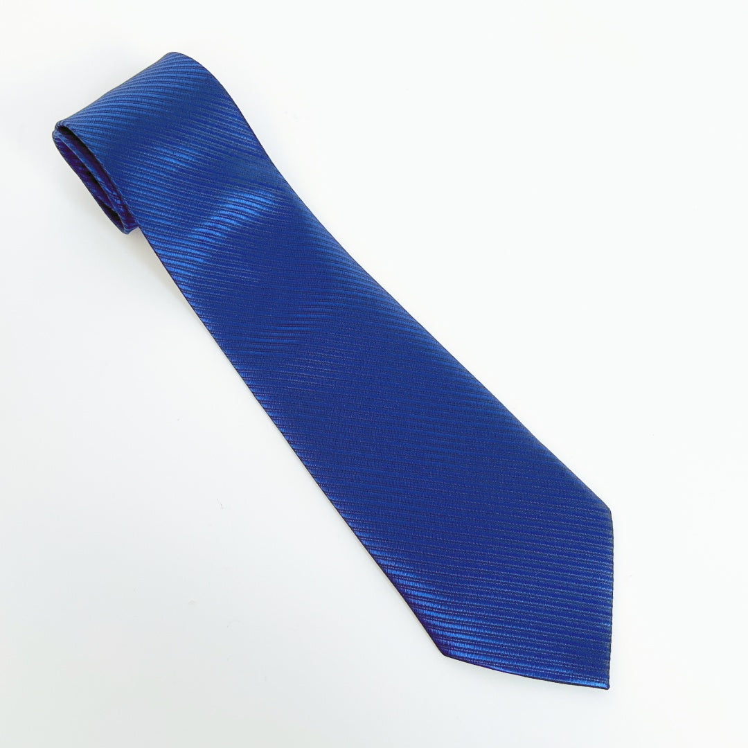 KAILONG-Handmade Silk Tie (Textured Royal blue)
