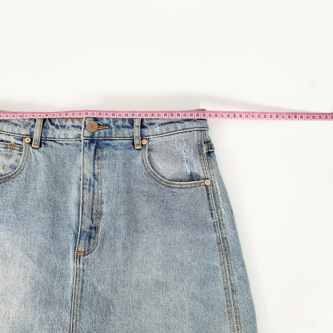 Abrand Jeans - Denim A-Line Mini Skirt