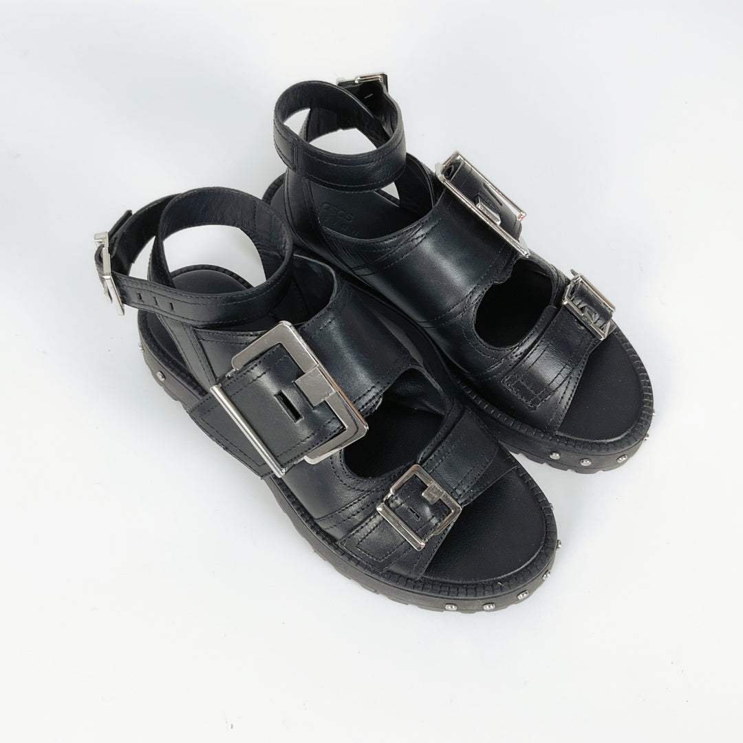 ASOS Design - Black Chunky Buckle Sandals
