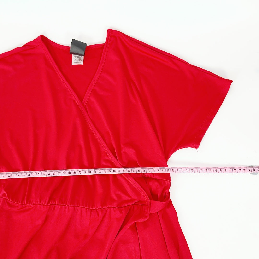 Agnes & Dora- Red Wrap Dress