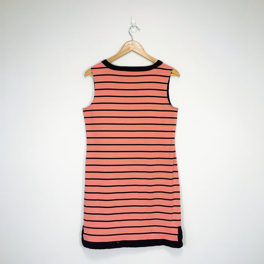 Nautica - Coral + Navy Strip Dress