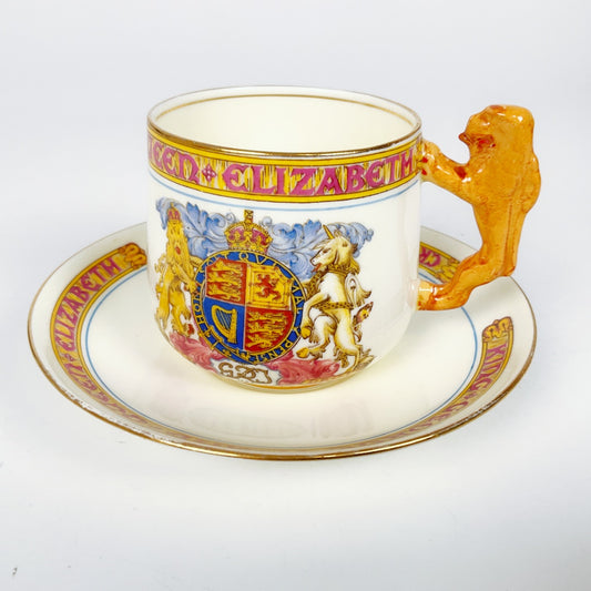 Vintage Paragon for Coronation of "King George VI & Queen Elizabeth" Teacup & Saucer - Made in England