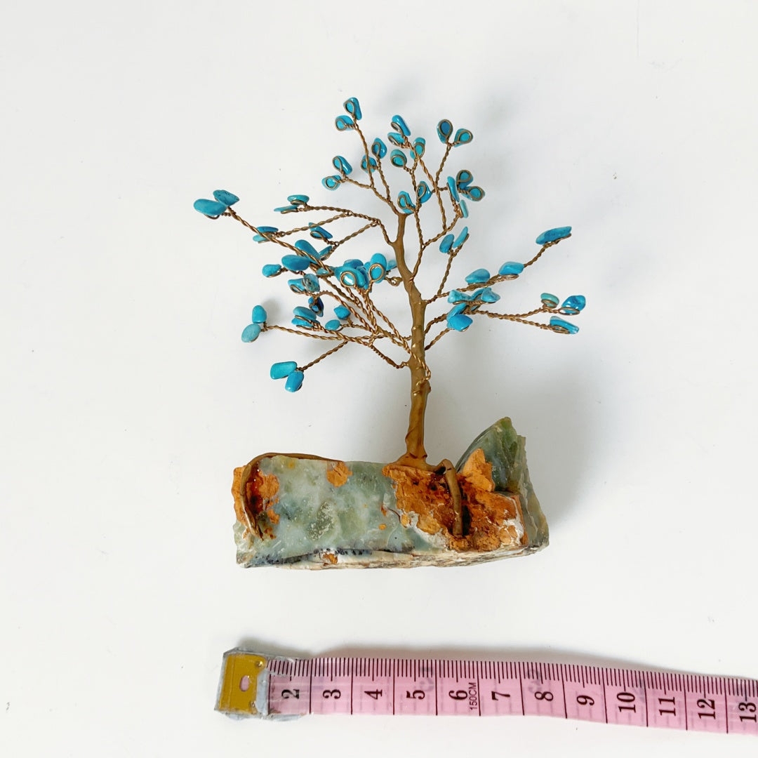 Vintage Bonsai Tree - Turquoise Leaf