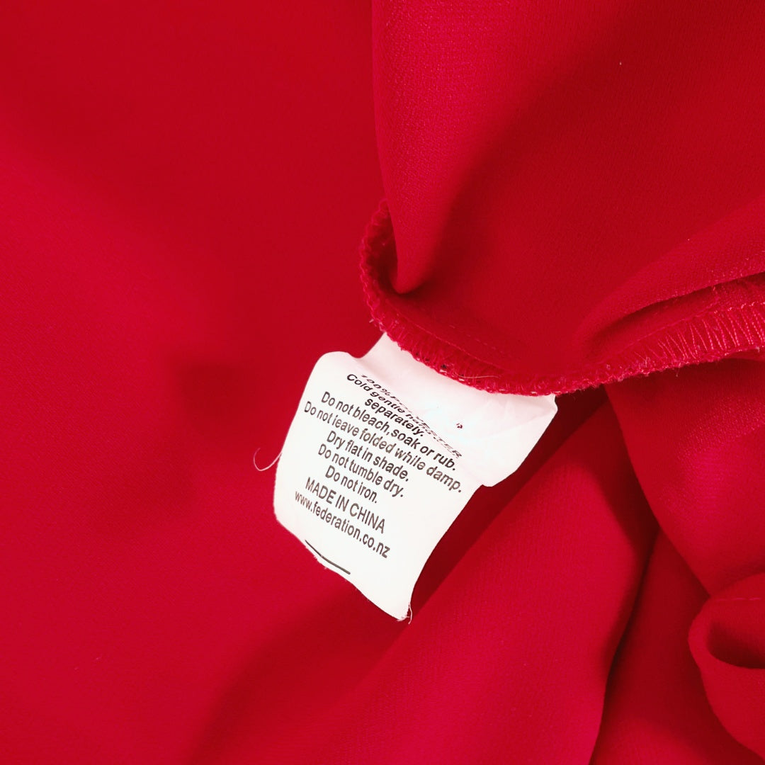 Federation - Red Long Sleeve Dress