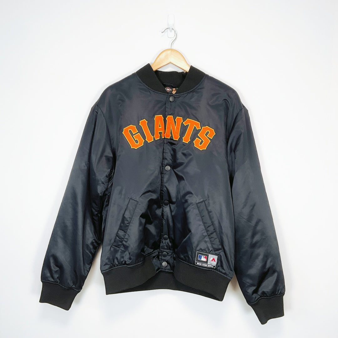 San Francisco Giants スタジャン San Francisco Giants Majestic MLB Team Bomber Jacket - Black