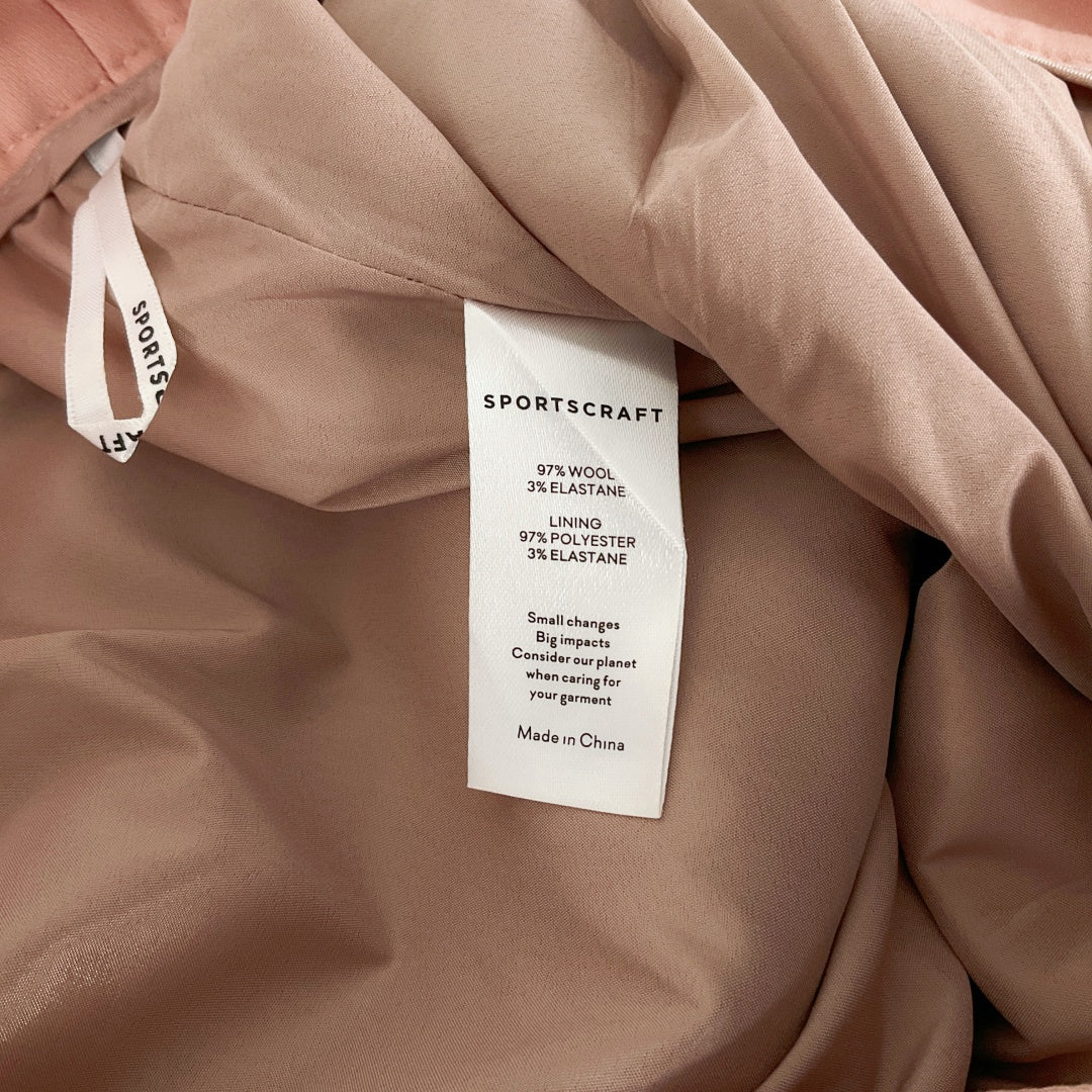 SPORTSCRAFT - Peach Wool Blend Tailored Pants