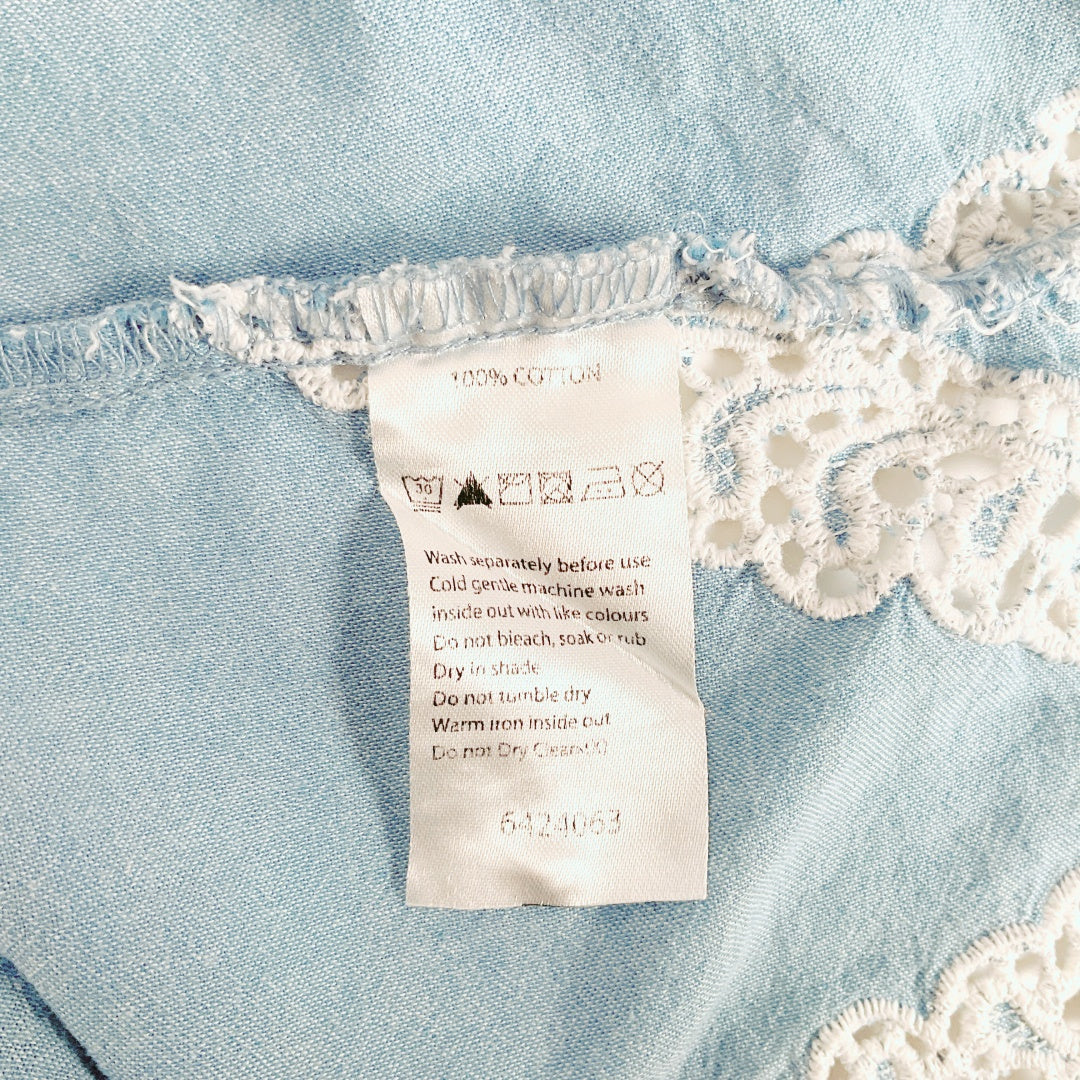 allabouteve Cotton Camisole Top – Light Blue – Size AU 8