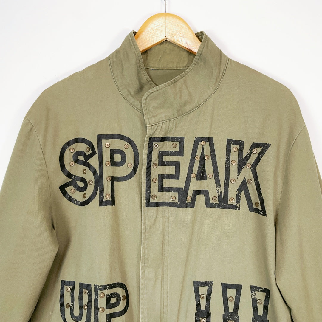 Vintage “Speak Up!!!” Graphic Jacket – Approx. Size M