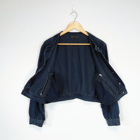 ZARA Cropped Denim Jacket β Size EUR M