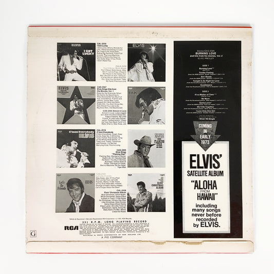 LP Vinyl Record - Elvis Presley Burning Love