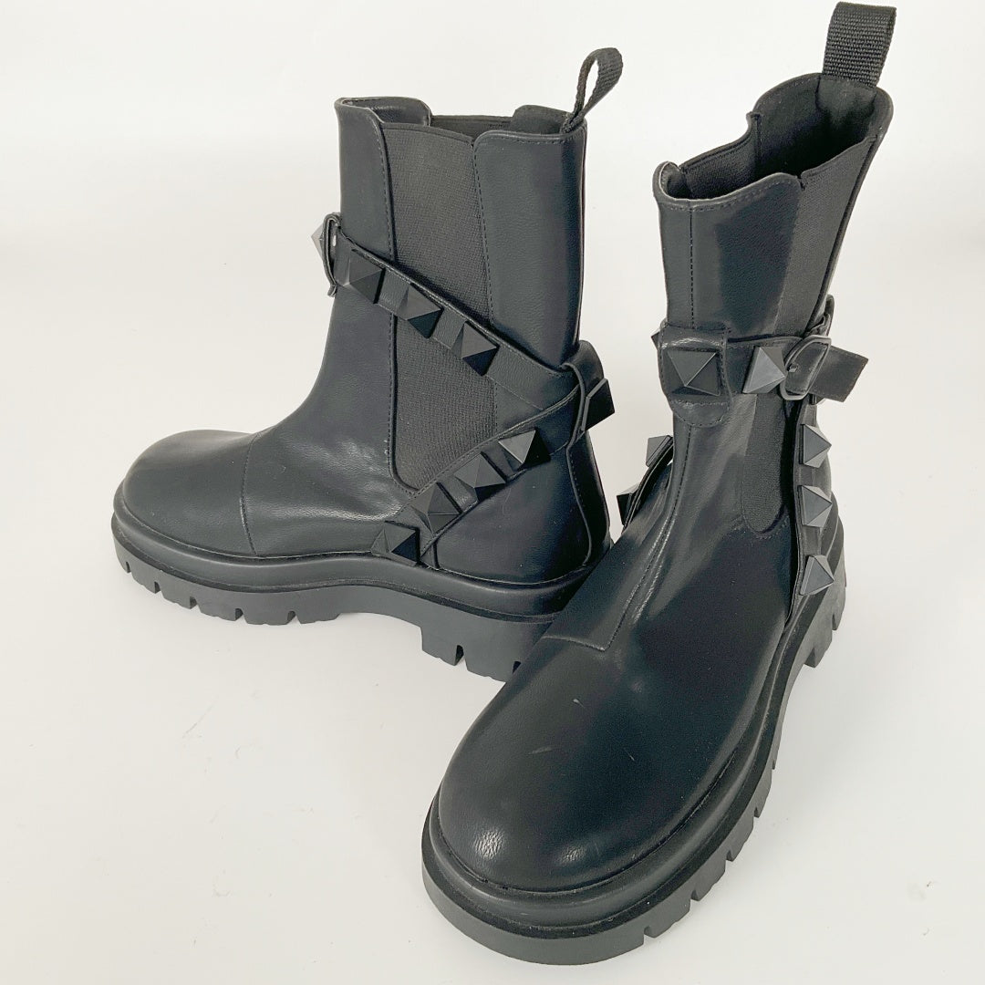 DECJUBA Studded Detail Chunky Boots – Size 37