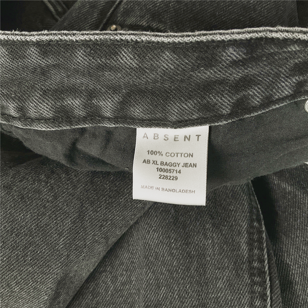 ABSENT XL Baggy Fit Black Wash Jeans W38