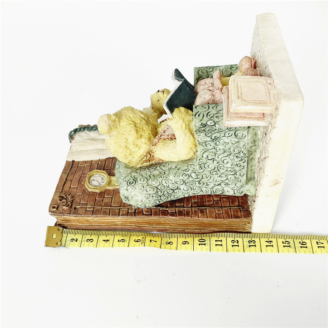 Teddy Tales Bear Bookends Pair – Decorative Resin Book Ends