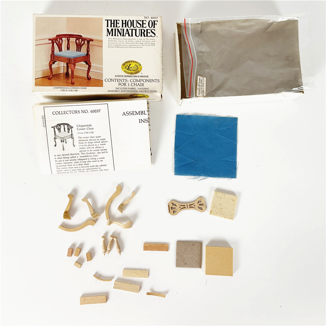 The House of Miniatures Chippendale Corner Chair Kit No. 40037