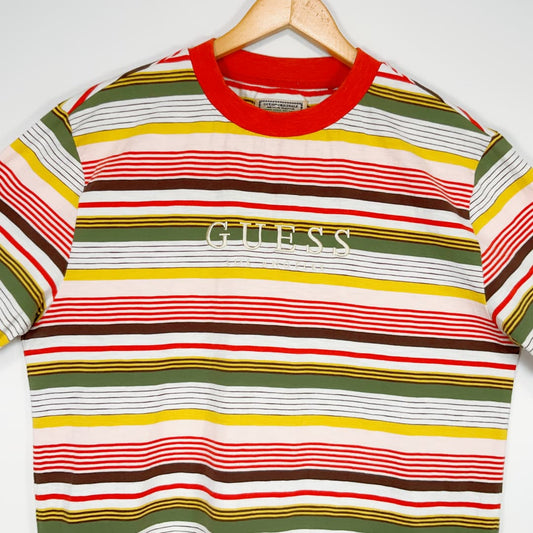 GUESS Multicolour Stripe T-Shirt β Size S
