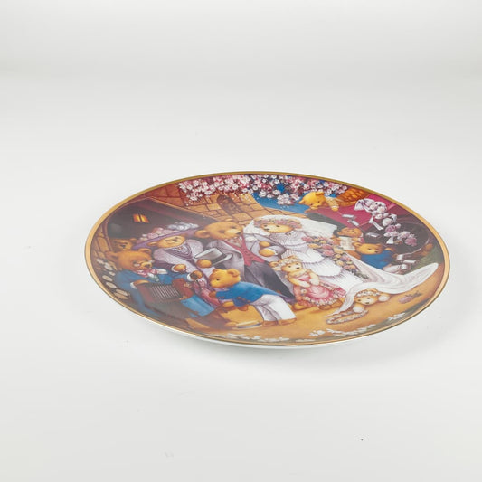 Franklin Mint - βTeddy Bear Weddingβ Limited Edition Collectors Plate