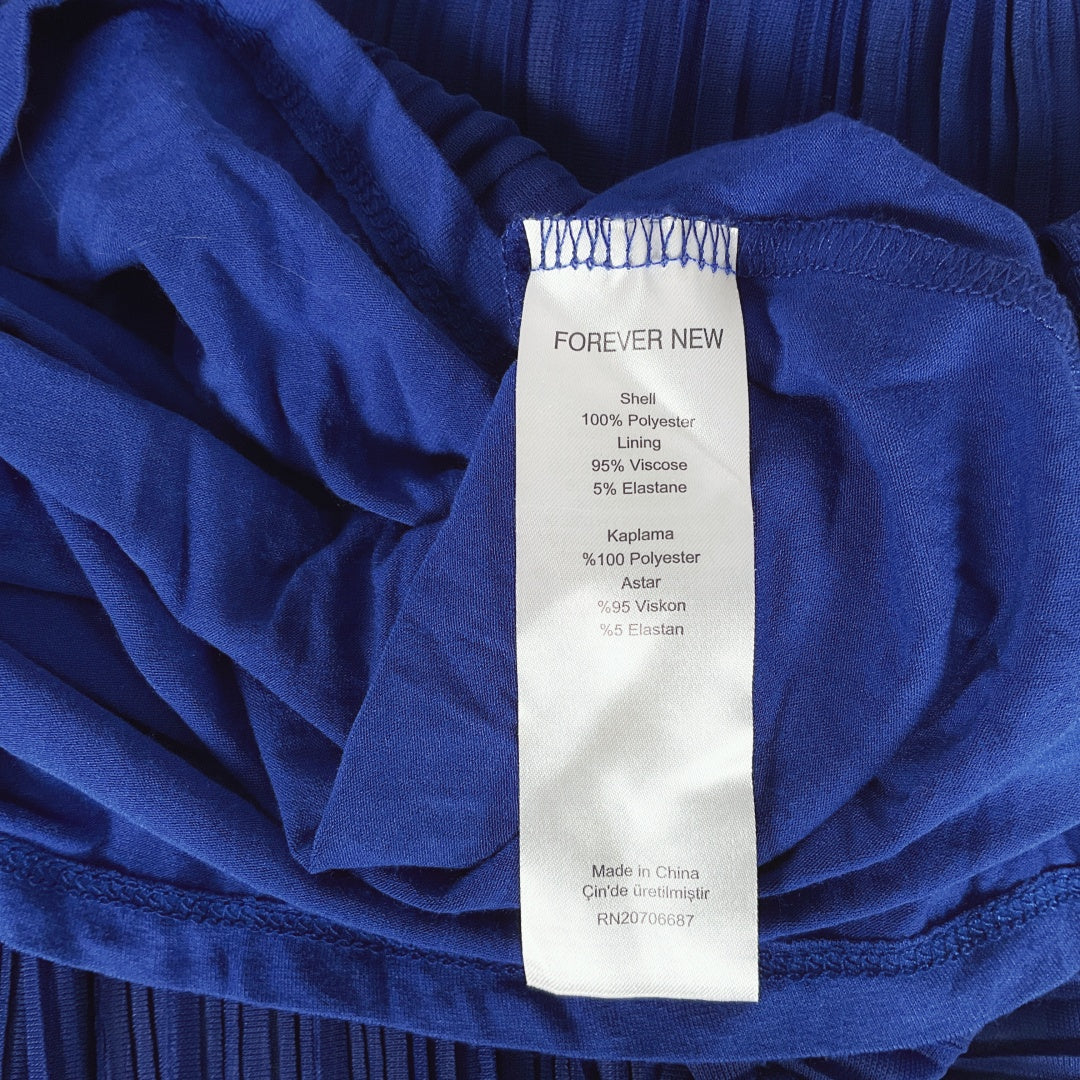FOREVER NEW Navy Pleated Layered Mini Dress