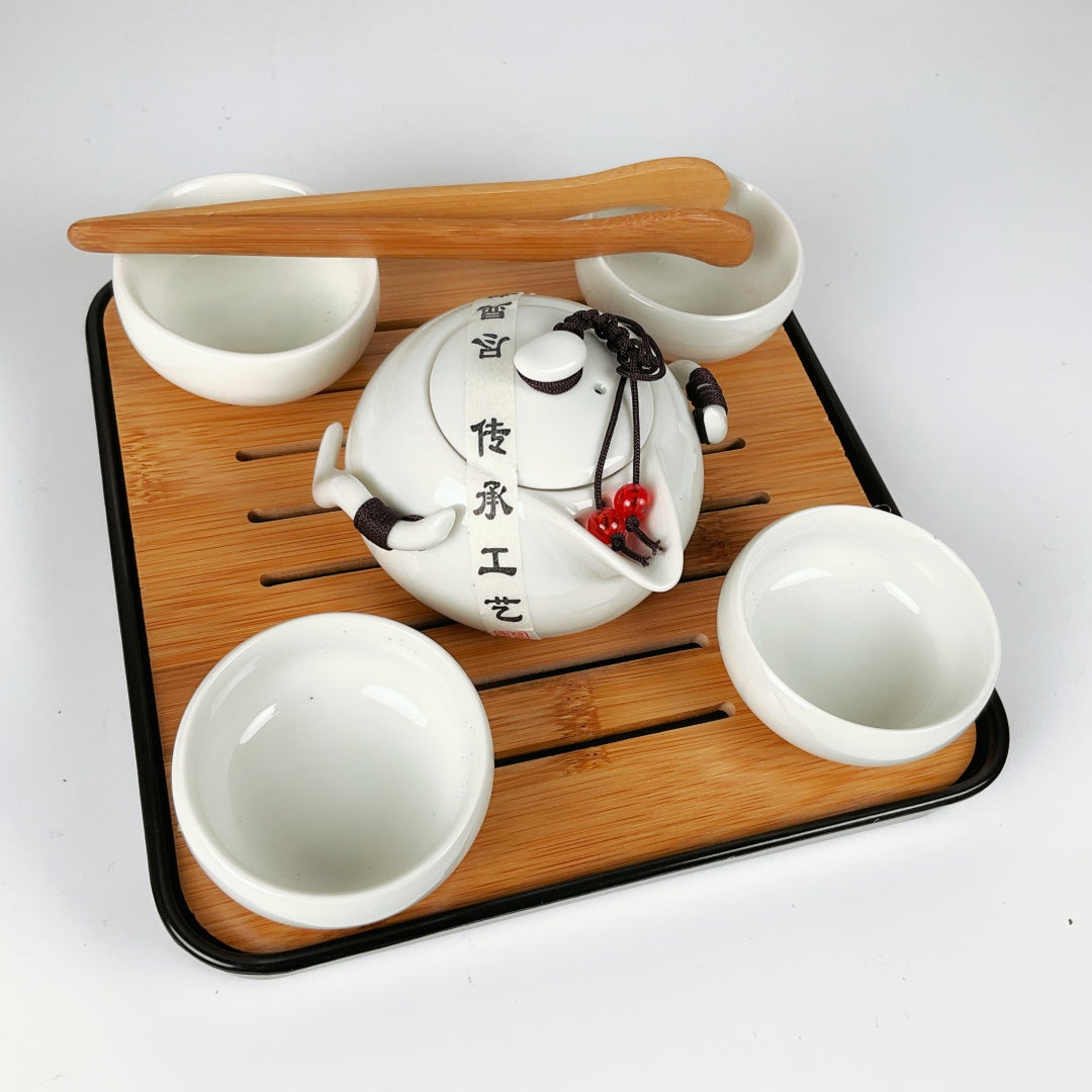 Portable Dehua Ceramic Tea Set