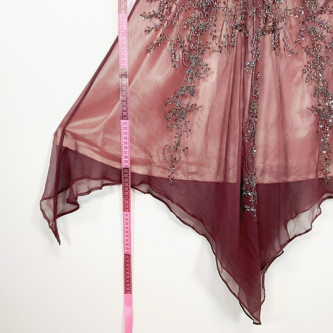 LAURAK - Silk Embellished Asymmetric Dress
