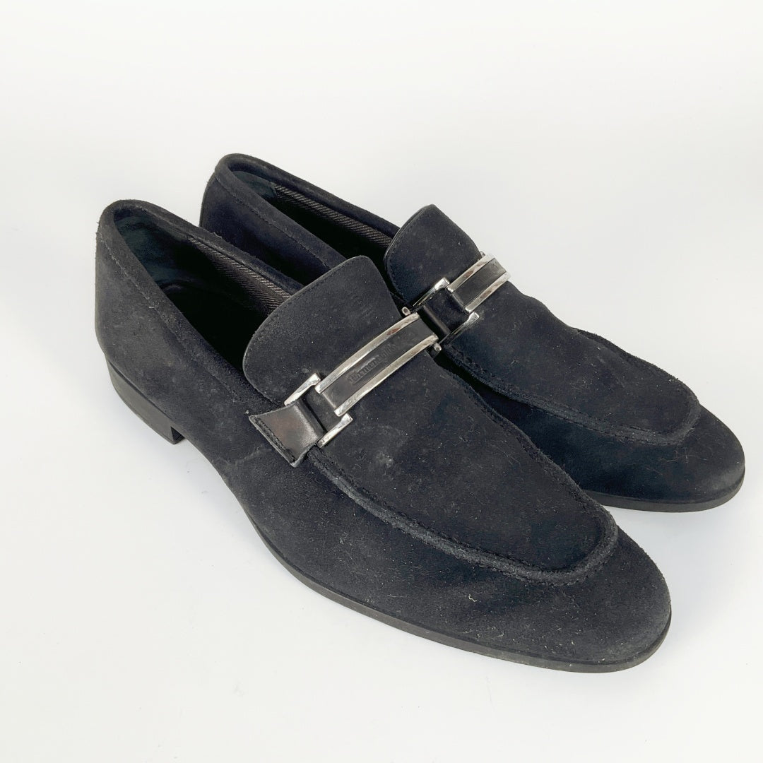 Ermenegildo Zegna Men's Black Suede Loafers