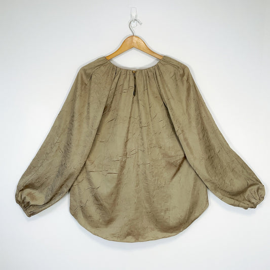 Brave + True Khaki Green Top