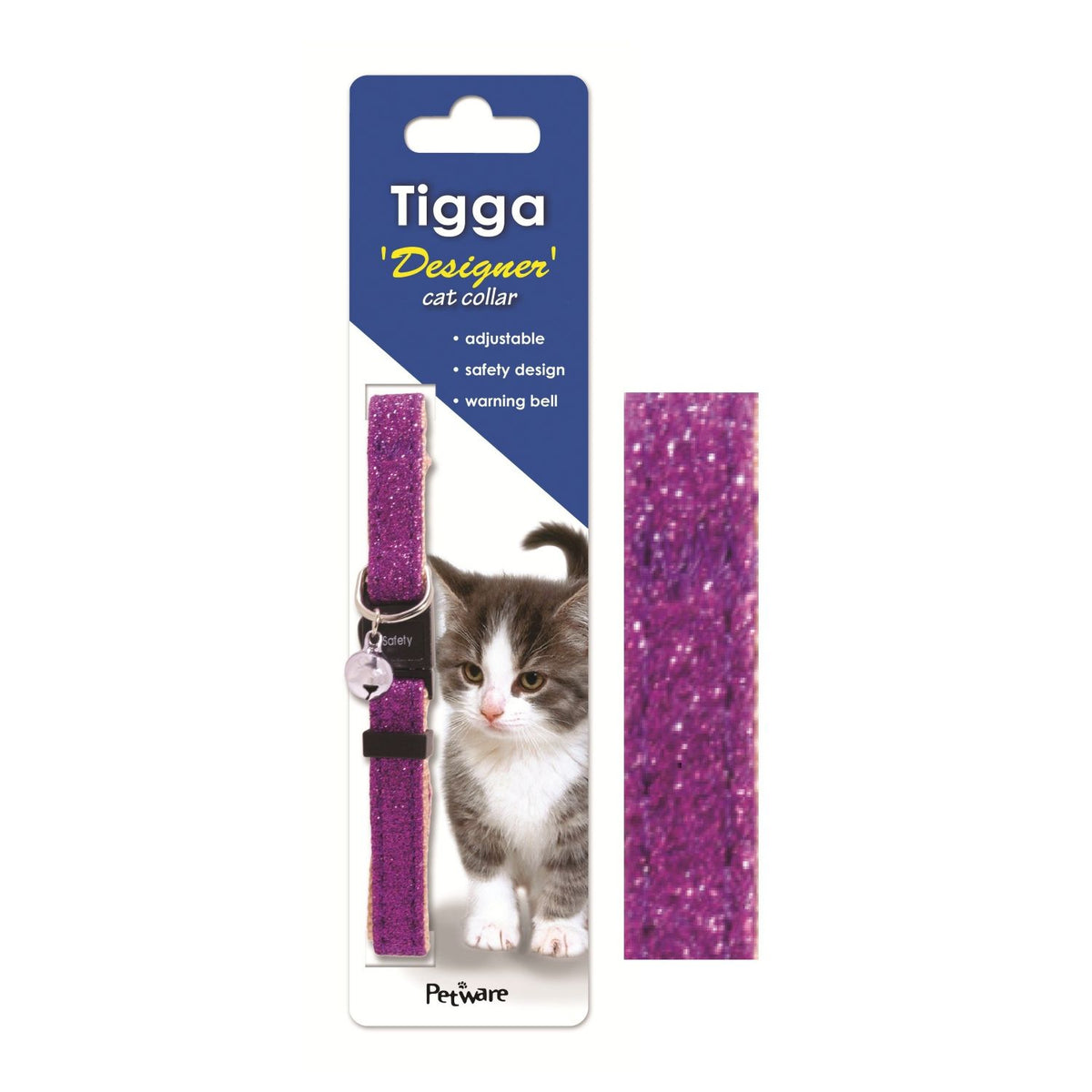 Tigga Glitter Cat Collar Purple