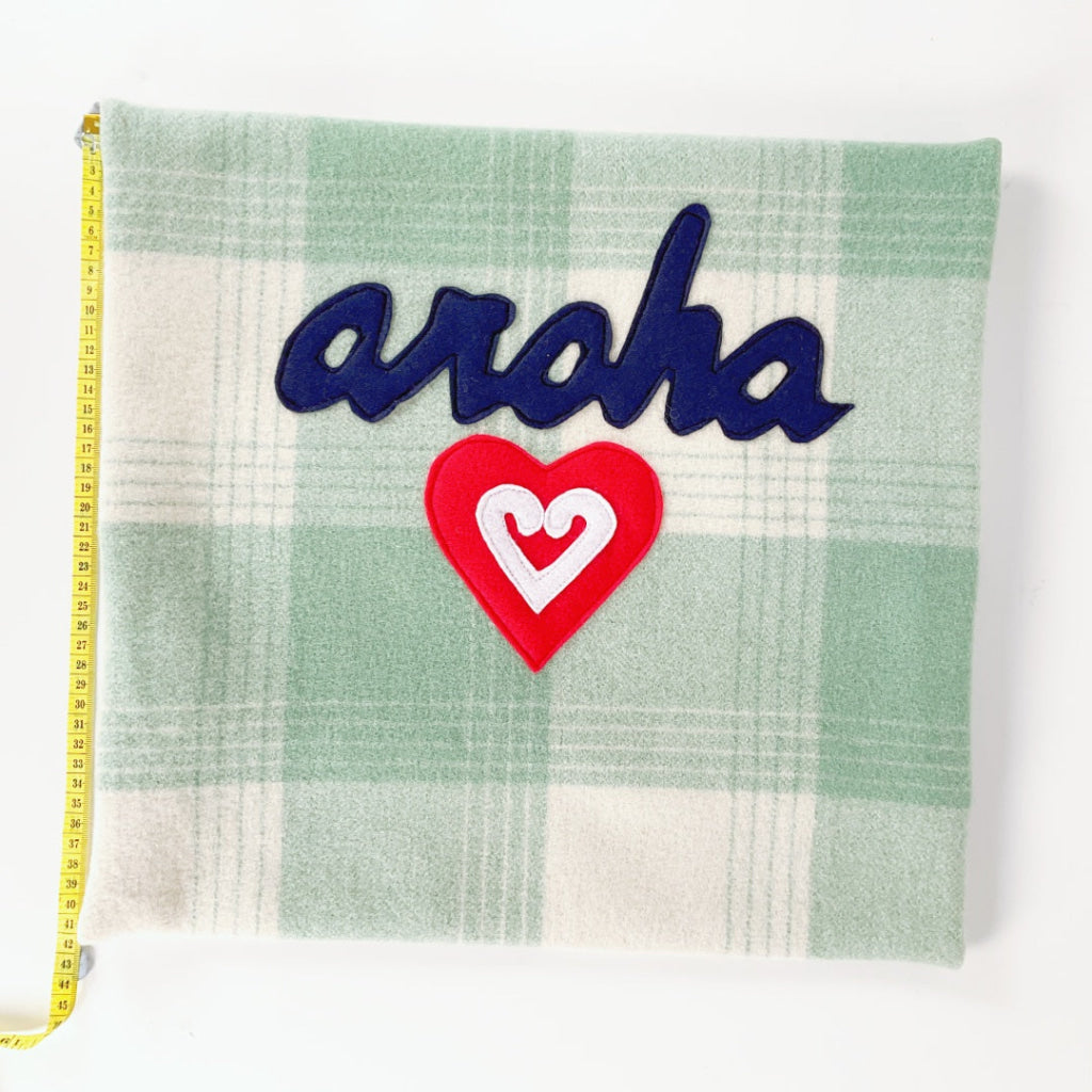 Artearoa - Aroha Cushion Cover - Sage Green Check